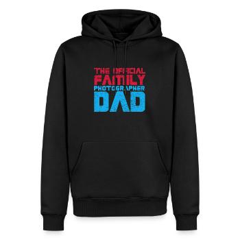 The Official Family Photographer Dad - Men’s Premium Organic Hoodie - black - Front - Nico (187cm)