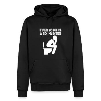 Everyone is a 3D printer | funny sayings - Men’s Premium Organic Hoodie - black - Front - Nico (187cm)