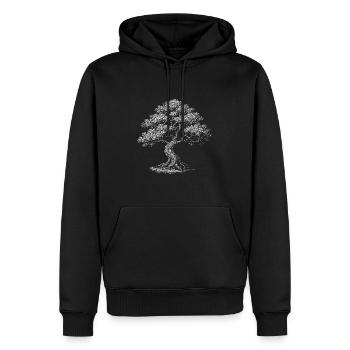 Bonsaï - Sweat à capuche Premium bio Homme - noir - Devant - Nico (187cm)