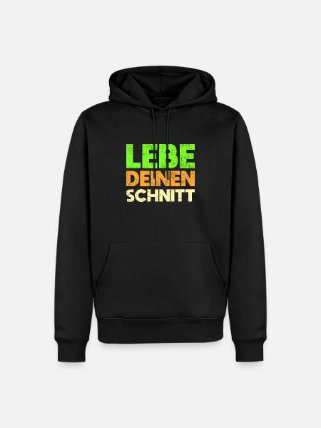 Lebe Deinen Schnitt - Männer Premium Bio Hoodie - Schwarz
