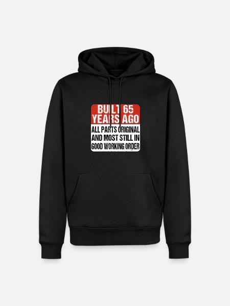 Built 65 Years Ago - 65 Geburtstag - Herre Premium økologisk hoodie - sort