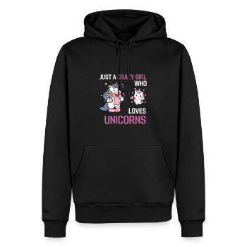 Fantasy Animal Mythical Creature Girl Gift Unicorn - Sweat à capuche Premium bio Homme - noir - Devant - Nico (187cm)