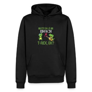 Tierliebhaber Dinosaurier Geschenk Lustiges T Rex - Männer Premium Bio Hoodie - Schwarz - Vorne - Nico (187cm)