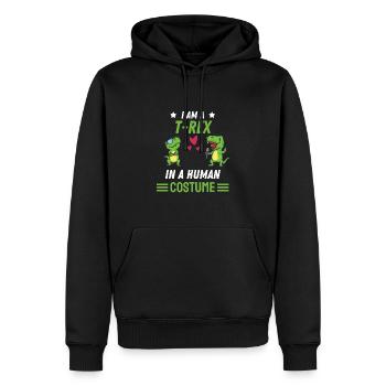 Tyrannosaurus Rex Kostüm Dino Geschenk T Rex - Männer Premium Bio Hoodie - Schwarz - Vorne - Nico (187cm)