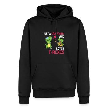 Tyrannosaurus Rex Dino Mädchen Geschenk T Rex - Männer Premium Bio Hoodie - Schwarz - Vorne - Nico (187cm)
