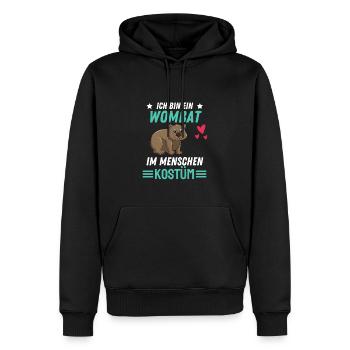 Wombat Kostüm Party Tier Geschenk Wombat - Männer Premium Bio Hoodie - Schwarz - Vorne - Nico (187cm)