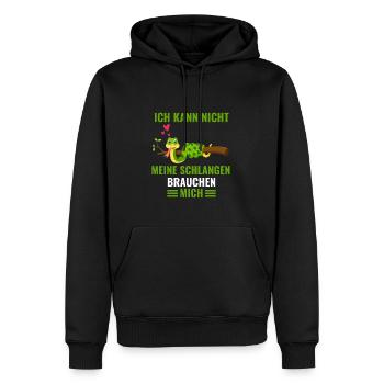 Terrarium Raubtier Geschenk Lustiges Schlange - Männer Premium Bio Hoodie - Schwarz - Vorne - Nico (187cm)
