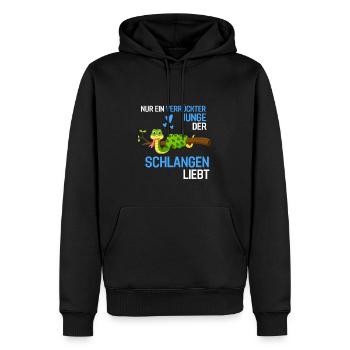 Raubtier Jungen Exotisches Tier Geschenk Schlange - Männer Premium Bio Hoodie - Schwarz - Vorne - Nico (187cm)