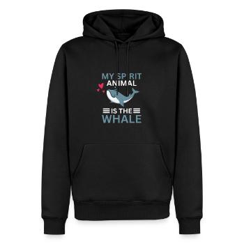 Ocean Animal Predator Cadeau Funny Whale - Sweat à capuche Premium bio Homme - noir - Devant - Nico (187cm)