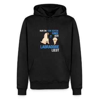 Hundeliebhaber Jungen Hunde Geschenk Labrador - Männer Premium Bio Hoodie - Schwarz - Vorne - Nico (187cm)