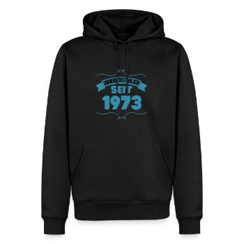 50. Geburtstag Geschenk Unwiderstehlich seit 1973 - Männer Premium Bio Hoodie - Schwarz - Vorne - Nico (187cm)