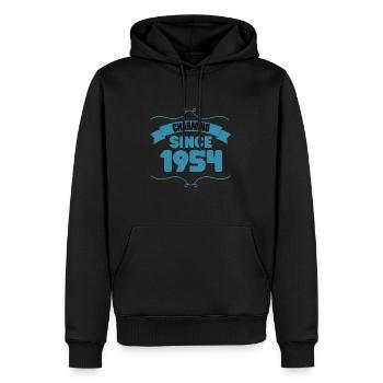 69. Geburtstags Party Geschenk Charmant seit 1954 - Männer Premium Bio Hoodie - Schwarz - Vorne - Nico (187cm)