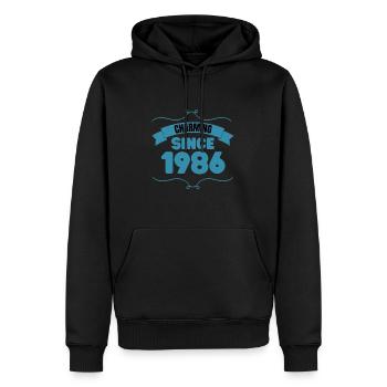 37. Geburtstags Party Geschenk Charmant seit 1986 - Männer Premium Bio Hoodie - Schwarz - Vorne - Nico (187cm)