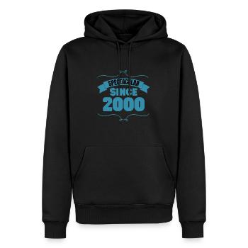 Cadeau 23e anniversaire Spectaculaire depuis 2000 - Sweat à capuche Premium bio Homme - noir - Devant - Nico (187cm)