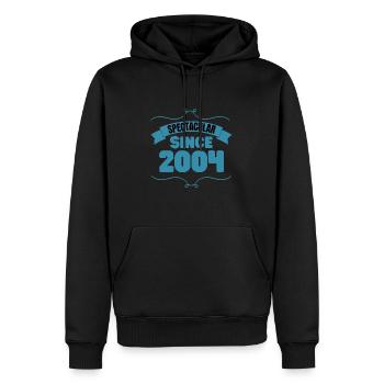 Cadeau 19e anniversaire Spectaculaire depuis 2004 - Sweat à capuche Premium bio Homme - noir - Devant - Nico (187cm)