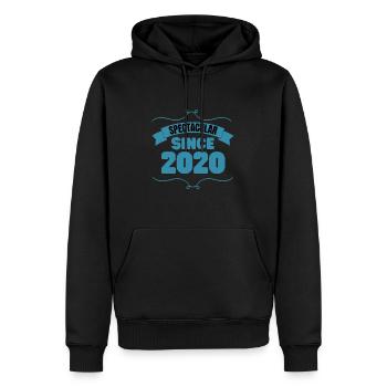 Cadeau 3ème anniversaire Spectaculaire depuis 2020 - Sweat à capuche Premium bio Homme - noir - Devant - Nico (187cm)