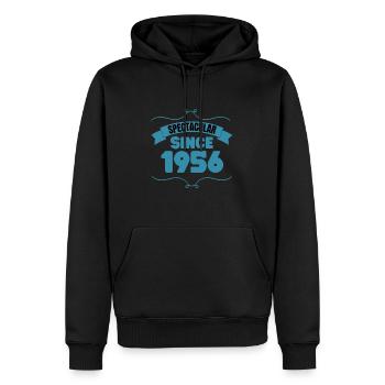 Cadeau du 67e anniversaire Spectaculaire depuis 1956 - Sweat à capuche Premium bio Homme - noir - Devant - Nico (187cm)