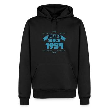 Cadeau du 69e anniversaire Spectaculaire depuis 1954 - Sweat à capuche Premium bio Homme - noir - Devant - Nico (187cm)