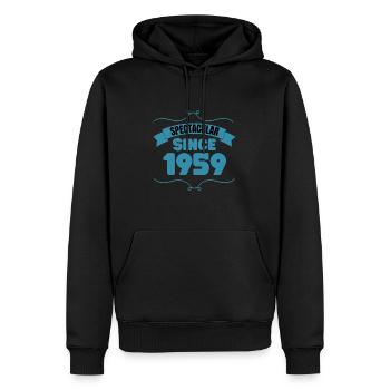 Cadeau de 64e anniversaire Spectaculaire depuis 1959 - Sweat à capuche Premium bio Homme - noir - Devant - Nico (187cm)