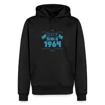 Cadeau du 59e anniversaire Spectaculaire depuis 1964 - Sweat à capuche Premium bio Homme - noir - Devant - Nico (187cm)