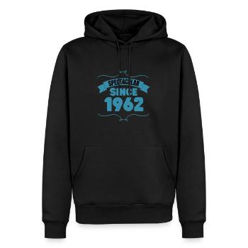 Cadeau du 61e anniversaire Spectaculaire depuis 1962 - Sweat à capuche Premium bio Homme - noir - Devant - Nico (187cm)