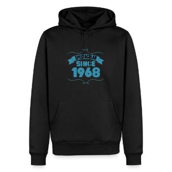 Cadeau du 55e anniversaire Spectaculaire depuis 1968 - Sweat à capuche Premium bio Homme - noir - Devant - Nico (187cm)