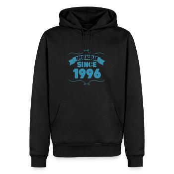 Cadeau 27e anniversaire Spectaculaire depuis 1996 - Sweat à capuche Premium bio Homme - noir - Devant - Nico (187cm)