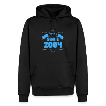 19. Geburtstag Geschenk Unglaublich seit 2004 - Männer Premium Bio Hoodie - Schwarz - Vorne - Nico (187cm)