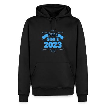 Geburt Geschenk Unglaublich seit 2023 - Männer Premium Bio Hoodie - Schwarz - Vorne - Nico (187cm)