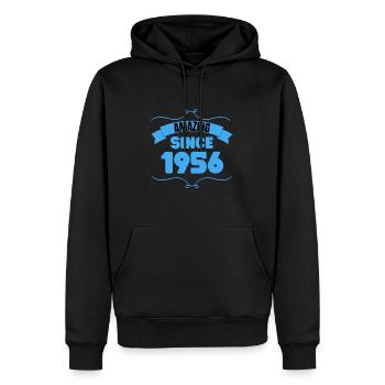 67. Geburtstag Geschenk Unglaublich seit 1956 - Männer Premium Bio Hoodie - Schwarz - Vorne - Nico (187cm)