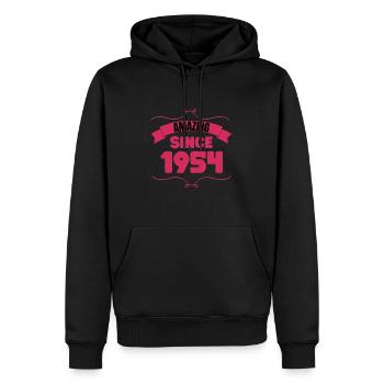 69th Birthday Gift Incredible since 1954 - Men’s Premium Organic Hoodie - black - Front - Nico (187cm)