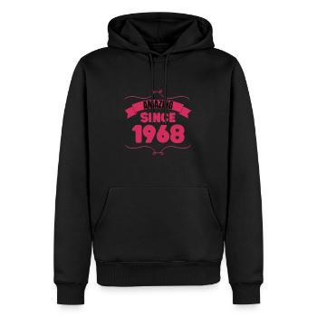 55th Birthday Gift Incredible since 1968 - Men’s Premium Organic Hoodie - black - Front - Nico (187cm)