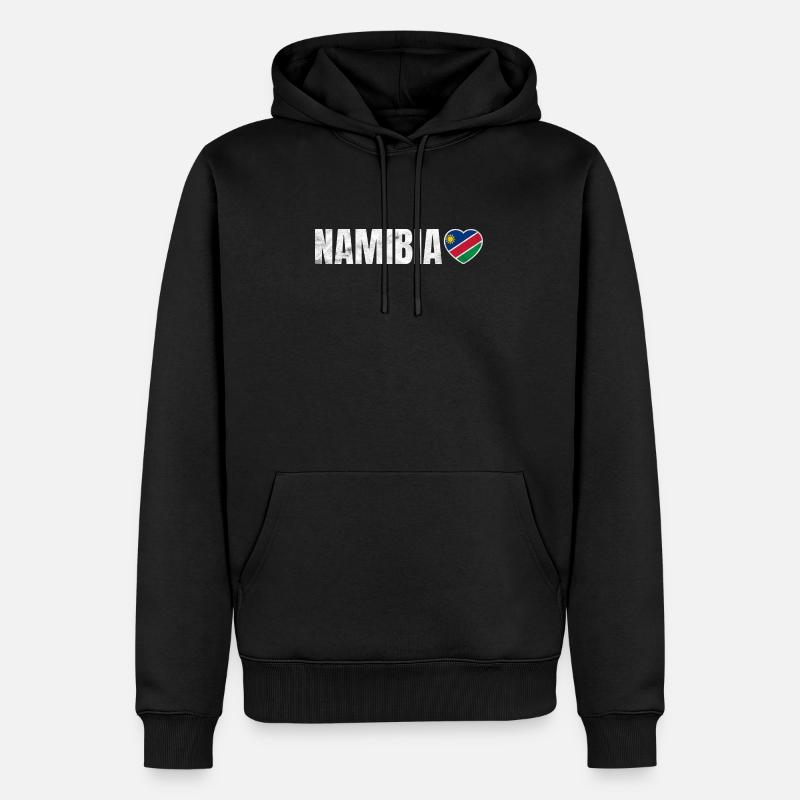 Namibia - Männer Premium Bio Hoodie - Schwarz