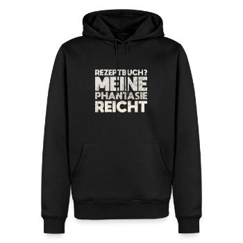 Rezeptbuch? Meine Phantasie Reicht - Männer Premium Bio Hoodie - Schwarz - Vorne - Nico (187cm)