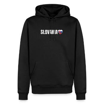 Slowakei - Männer Premium Bio Hoodie - Schwarz - Vorne - Nico (187cm)
