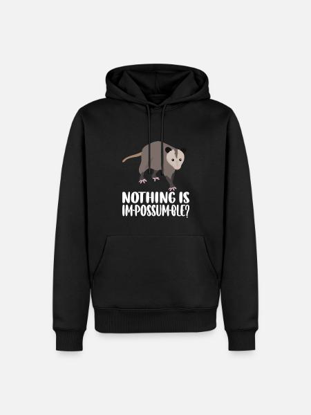 Opposum lovers - Nothing is Impossumble - Men’s Premium Organic Hoodie - black