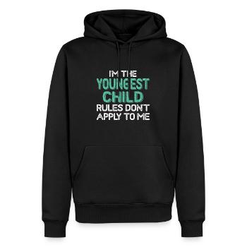 Familie Kinder Geschwister Lustig Geschenkidee - Männer Premium Bio Hoodie - Schwarz - Vorne - Nico (187cm)