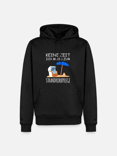 Strandkorb Urlaub - Männer Premium Bio Hoodie - Schwarz