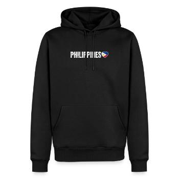 Philippines - Sweat à capuche Premium bio Homme - noir - Devant - Nico (187cm)