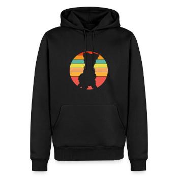 Yorkie Yorkshire Terrier Silhouette sur la roue chromatique - Sweat à capuche Premium bio Homme - noir - Devant - Nico (187cm)