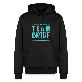 Équipe Bride - Sweat à capuche Premium bio Homme - noir - Devant - Nico (187cm)