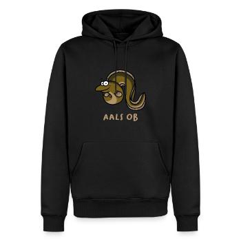 Aal Fisch Angeln Aals ob - Männer Premium Bio Hoodie - Schwarz - Vorne - Nico (187cm)