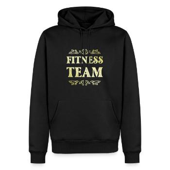 Équipe de fitness - Sweat à capuche Premium bio Homme - noir - Devant - Nico (187cm)