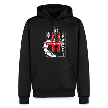 manga samurai anime gamer girl japan senpai egirl - Männer Premium Bio Hoodie - Schwarz - Vorne - Nico (187cm)