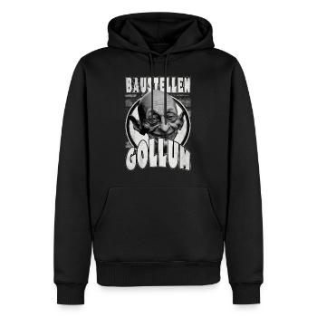 Dachdecker Handwerker Outfit und Zubehör - Männer Premium Bio Hoodie - Schwarz - Vorne - Nico (187cm)