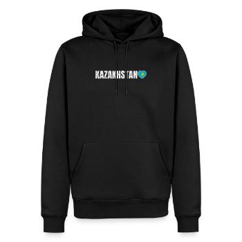Kasachstan - Männer Premium Bio Hoodie - Schwarz - Vorne - Nico (187cm)