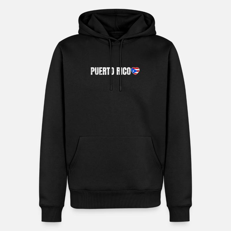 Puerto Rico - Sudadera con capucha prémium ecológica para hombre - negro