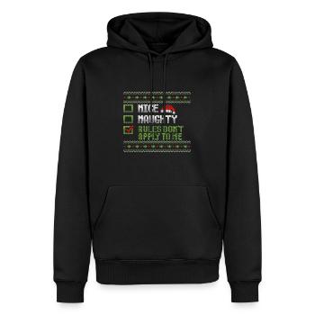 Christmas Xmas Saying Humor Funny Witty - Men’s Premium Organic Hoodie - black - Front - Nico (187cm)
