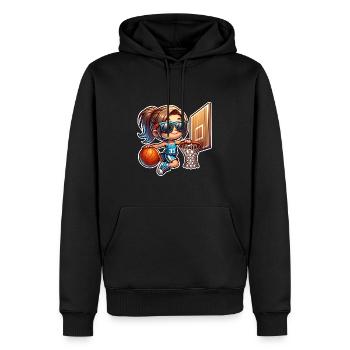 Basketball Basketballerin Frauen Basketball - Männer Premium Bio Hoodie - Schwarz - Vorne - Nico (187cm)