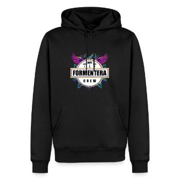 Formentera Crew Tropical - Sweat à capuche Premium bio Homme - noir - Devant - Nico (187cm)